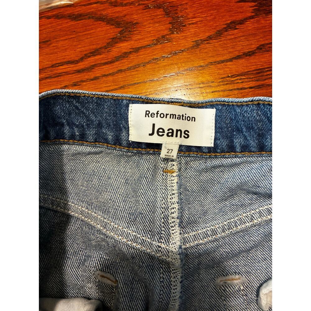Reformation Jeans Tazz Maxi Denim Skirt Hemlock Size 27 - Picture 4 of 7